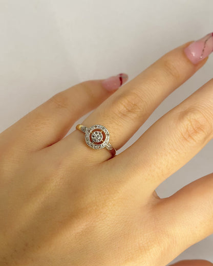 Bague Art Déco 9 Diamants &quot;Faustine&quot;