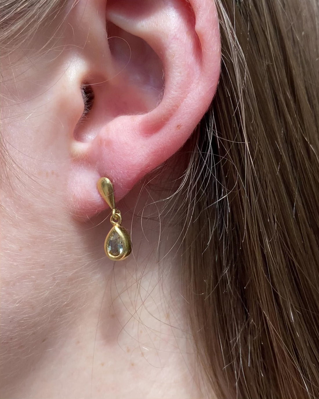 Boucles Aigue-Marines 0.60 carat &quot;Jeanne&quot;