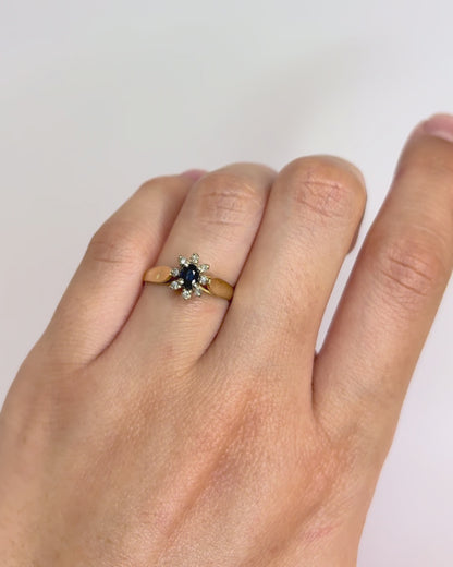 Anillo Margarita Zafiro y Diamantes "Verónica"