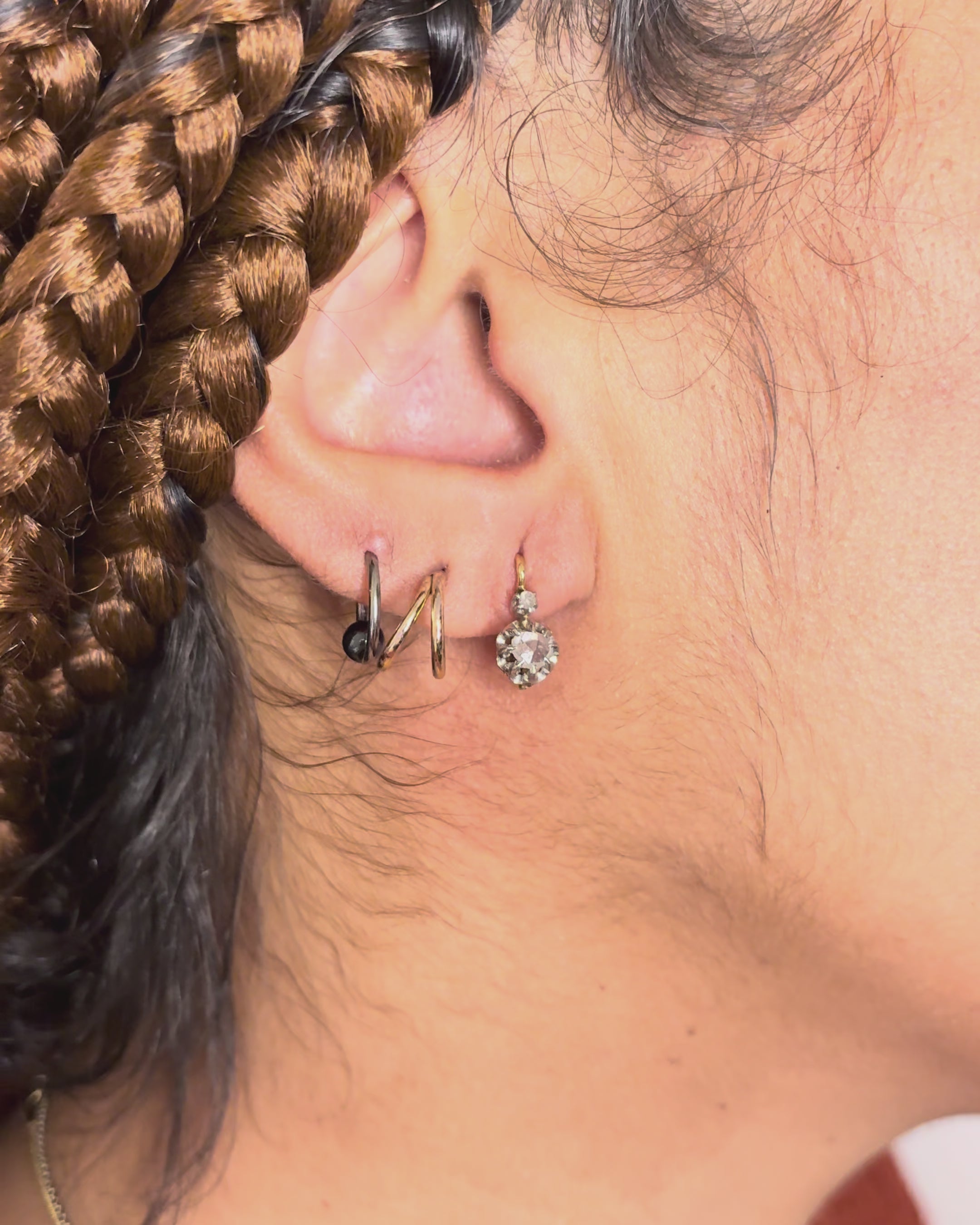 Pendientes Dormilones de Diamantes "Gianna"
