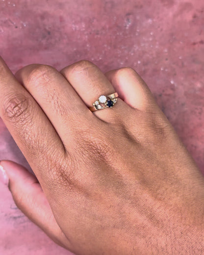 Bague Toi &amp; Moi Saphir &amp; Diamants "Clothilde"