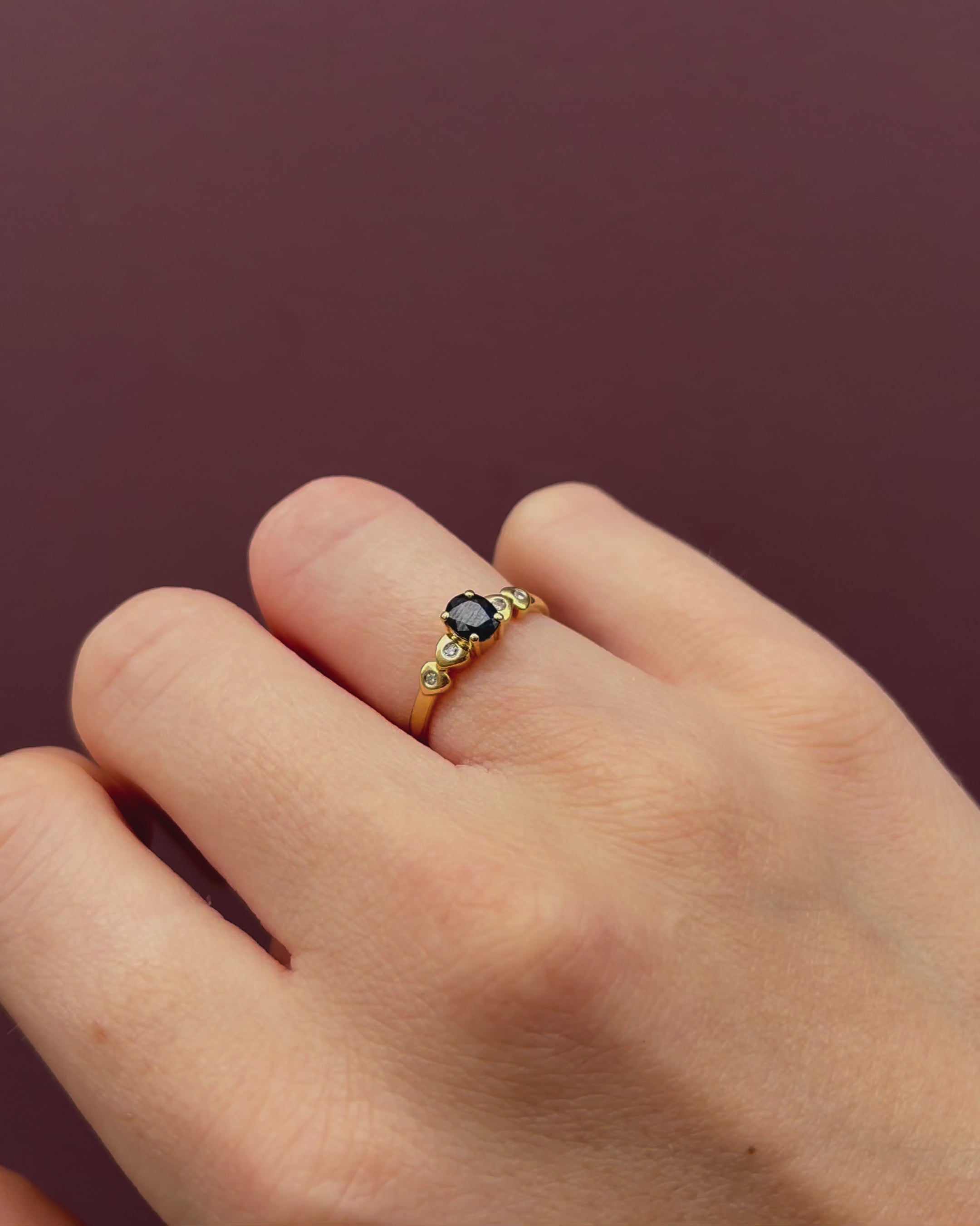 Trilogy Sapphire 0.65 Carat &amp; Diamonds Ring "Dixie"
