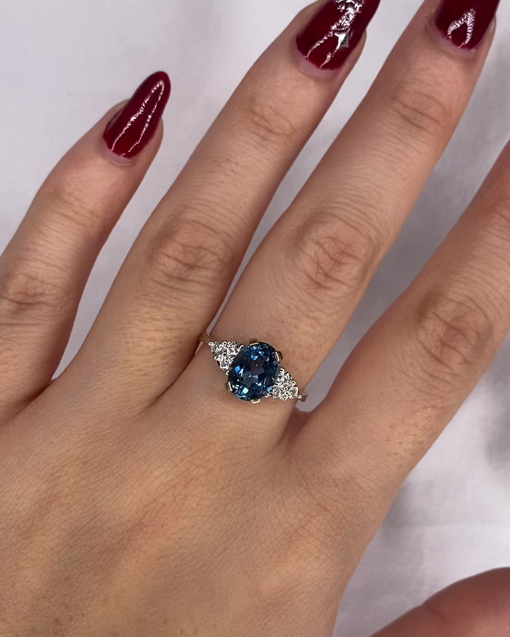 Bague Trilogie Topaze 2.30 carats &amp; Diamants "Suzie"