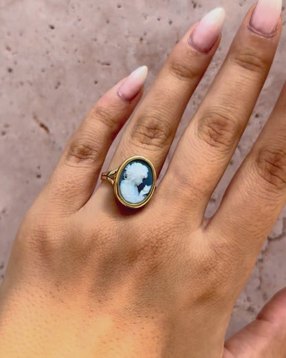 Anillo camafeo de ónix "Mélisande"