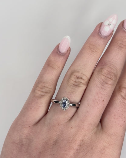 Bague Marguerite Tanzanite &amp; Diamants "Léana"