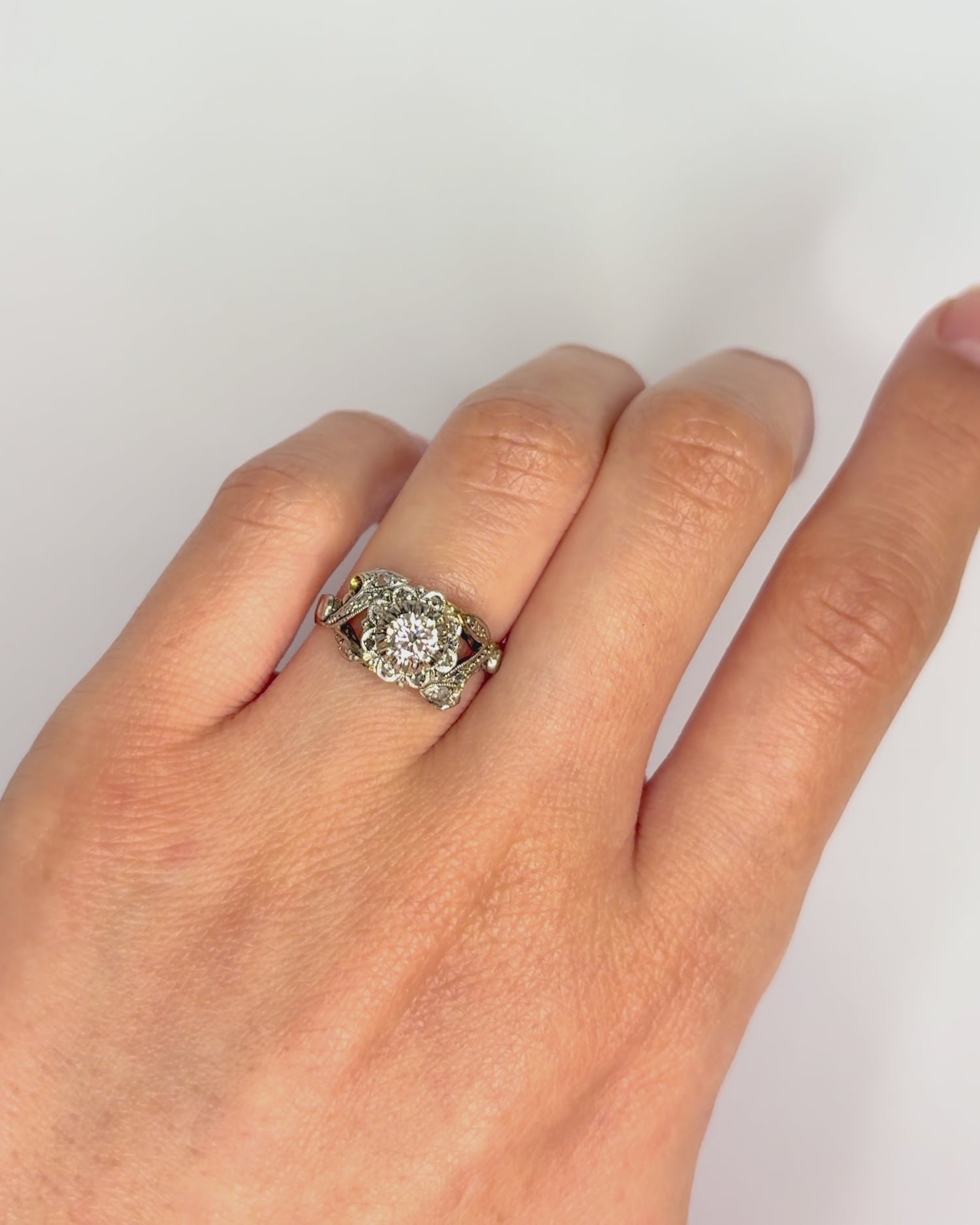 Bague Art Déco Diamants 0.37 carat "Apolline"