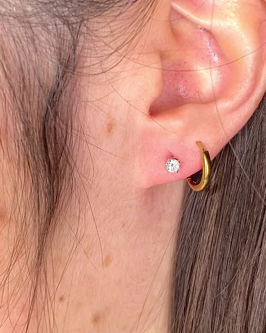 Pendientes de botón con diamantes 0,40 quilates "Emma"