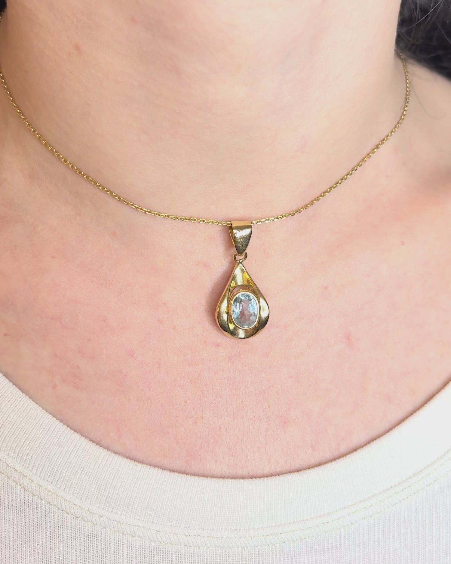 Pendentif Aigue-Marine 1.35 carat "Sienna"