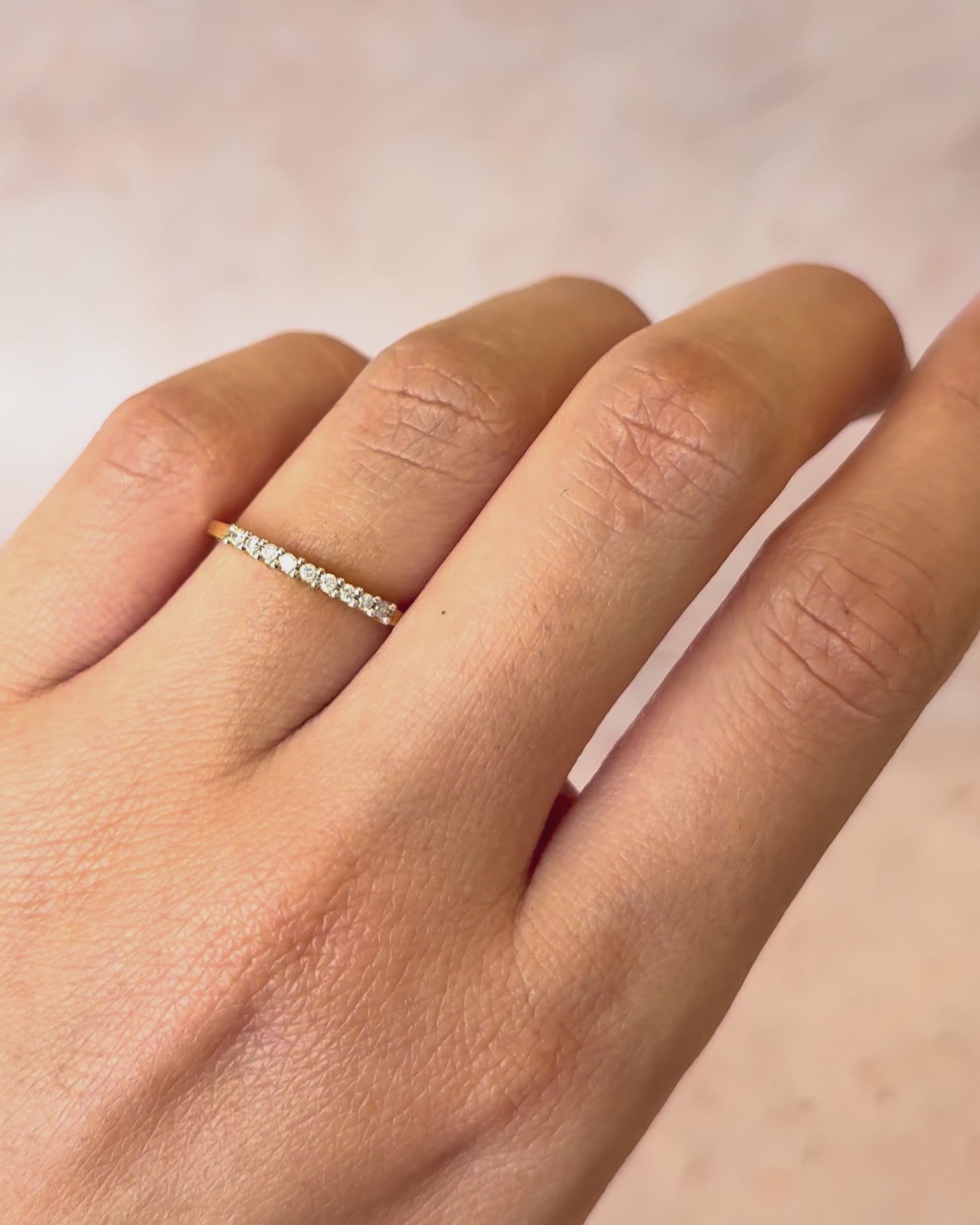 Media alianza con diamantes de 0.2 mm «Madison»