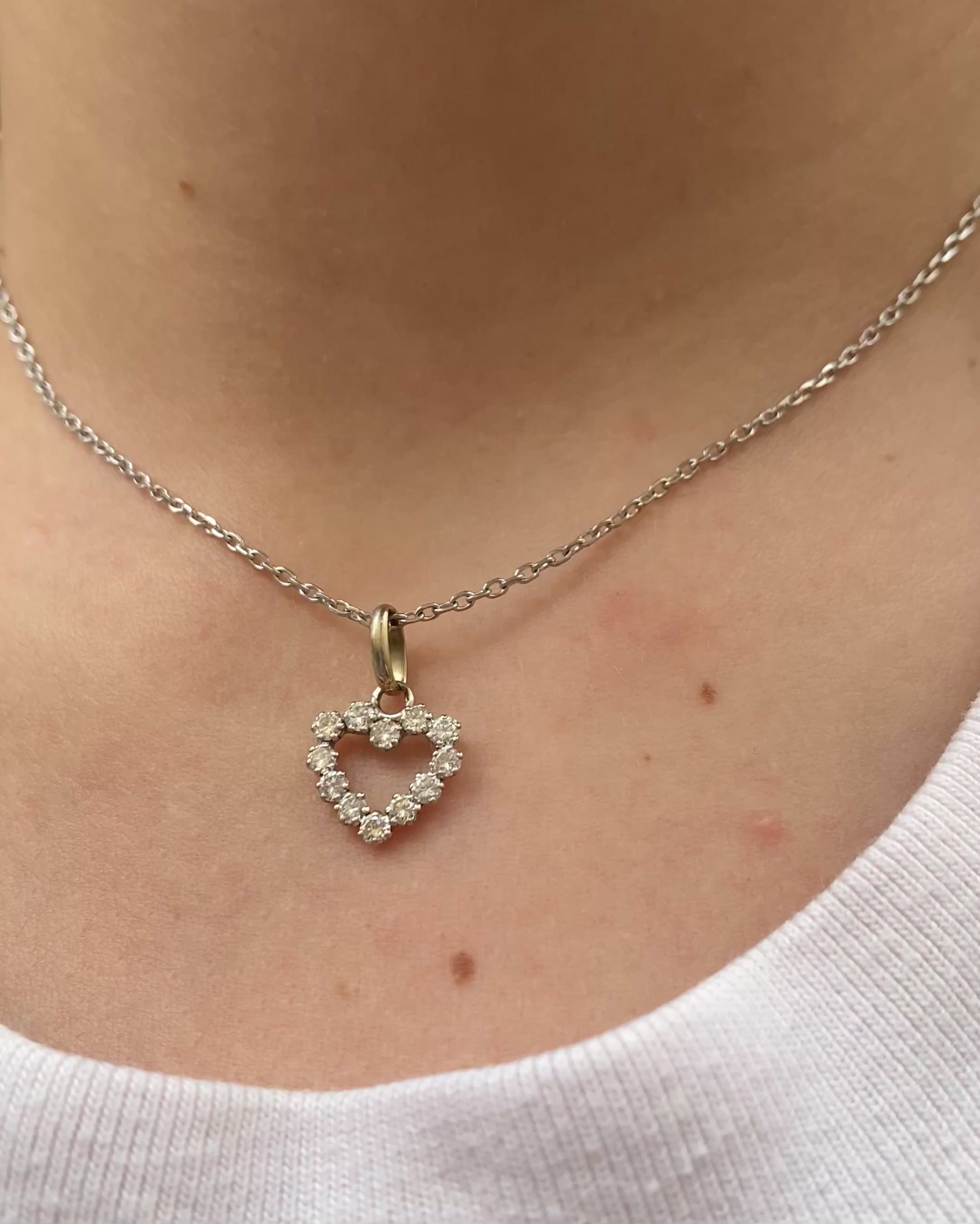 Pendentif Cœur Diamants 0.48 carat "Hailey"