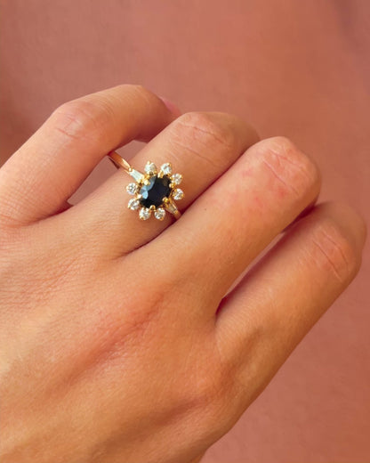 Anillo Marguerite Zafiro 1 quilate y Diamantes 0,33 quilates "Meredith"