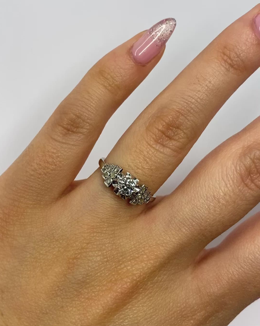 Bague Art Déco Diamants 0.36 carat "Yuna"