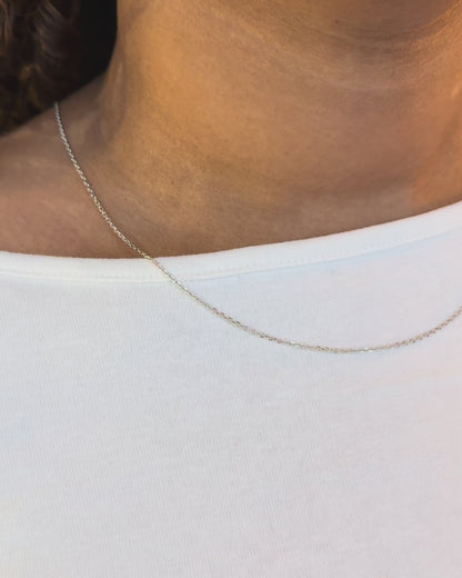 White Gold Curb Chain "Christelle"