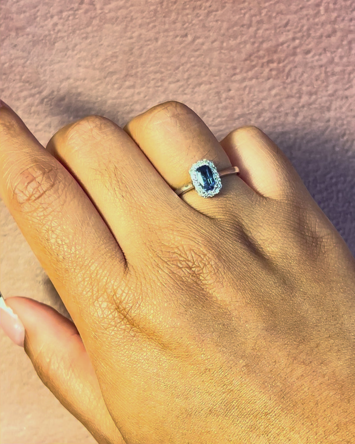 Bague Marguerite Saphir &amp; Diamants "Henriette"