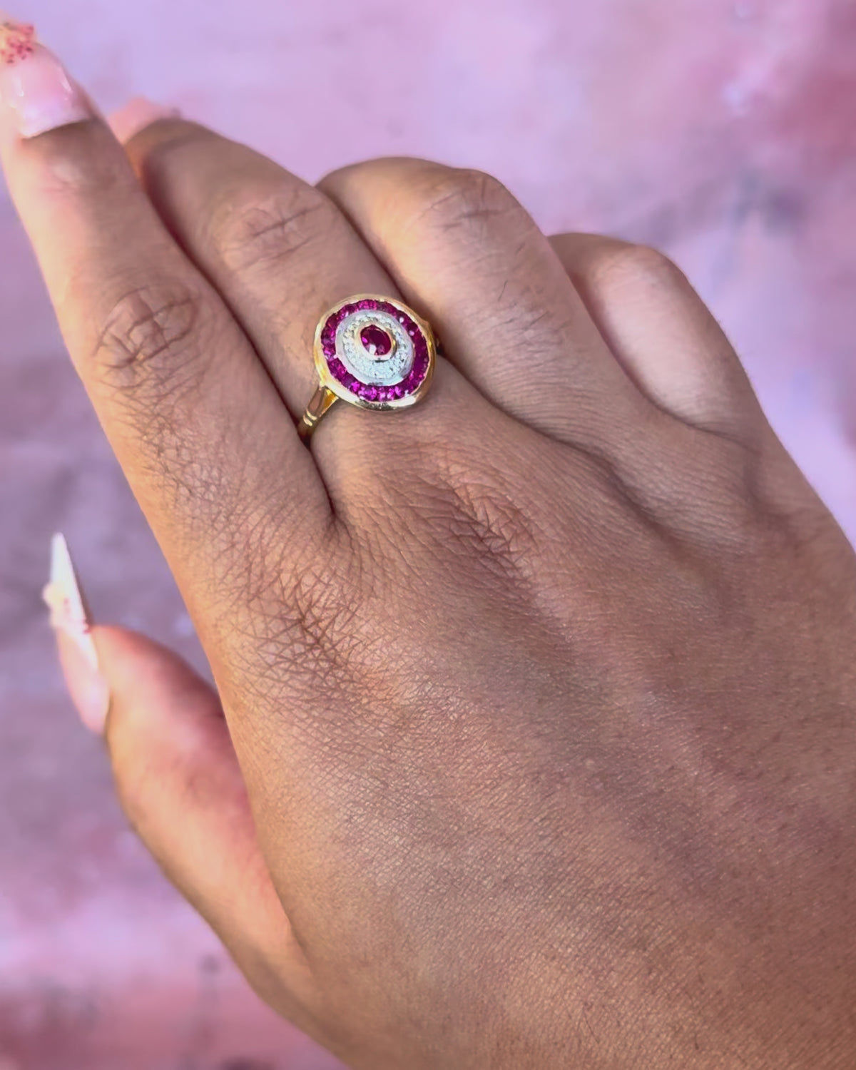 Bague Style Art-Déco Rubis 1.08 carat "Georgia"