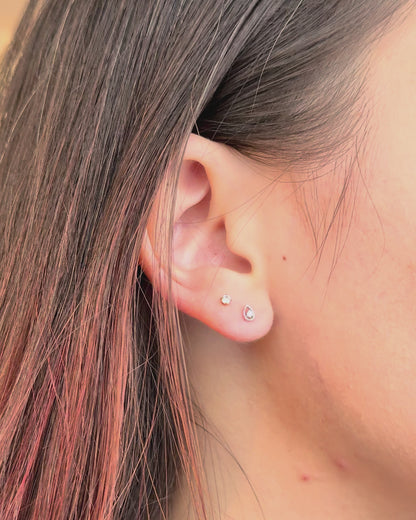 Pendientes de diamantes tipo botón «Ellie»