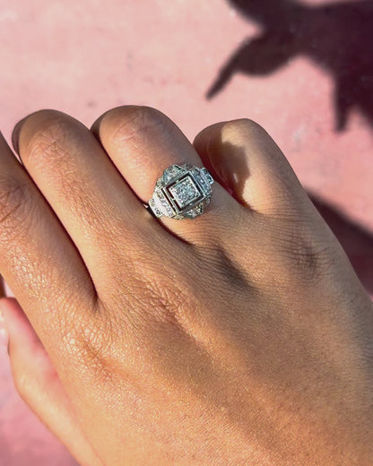 Bague Art-Déco Diamants "Ninon"