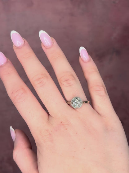 Anillo Art Déco con diamantes de 0,71 quilates "Emilie"
