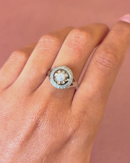 Anillo Art Déco con diamantes de 0,40 quilates «Francine»