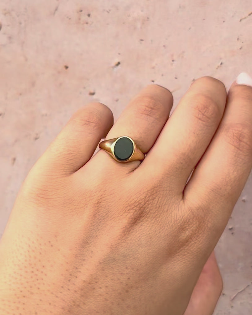 Bague Chevalière Jaspe Sanguin "Simon"