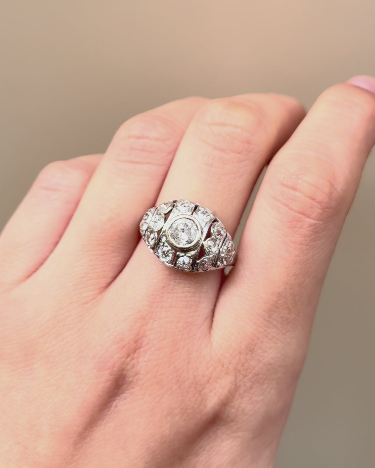 Dome Diamond Ring 1.38 carat "Lucia"