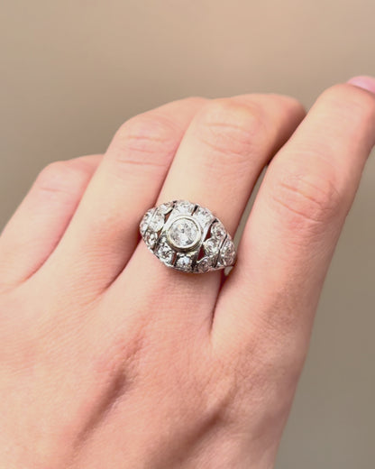 Dome Diamond Ring 1.38 carat "Lucia"