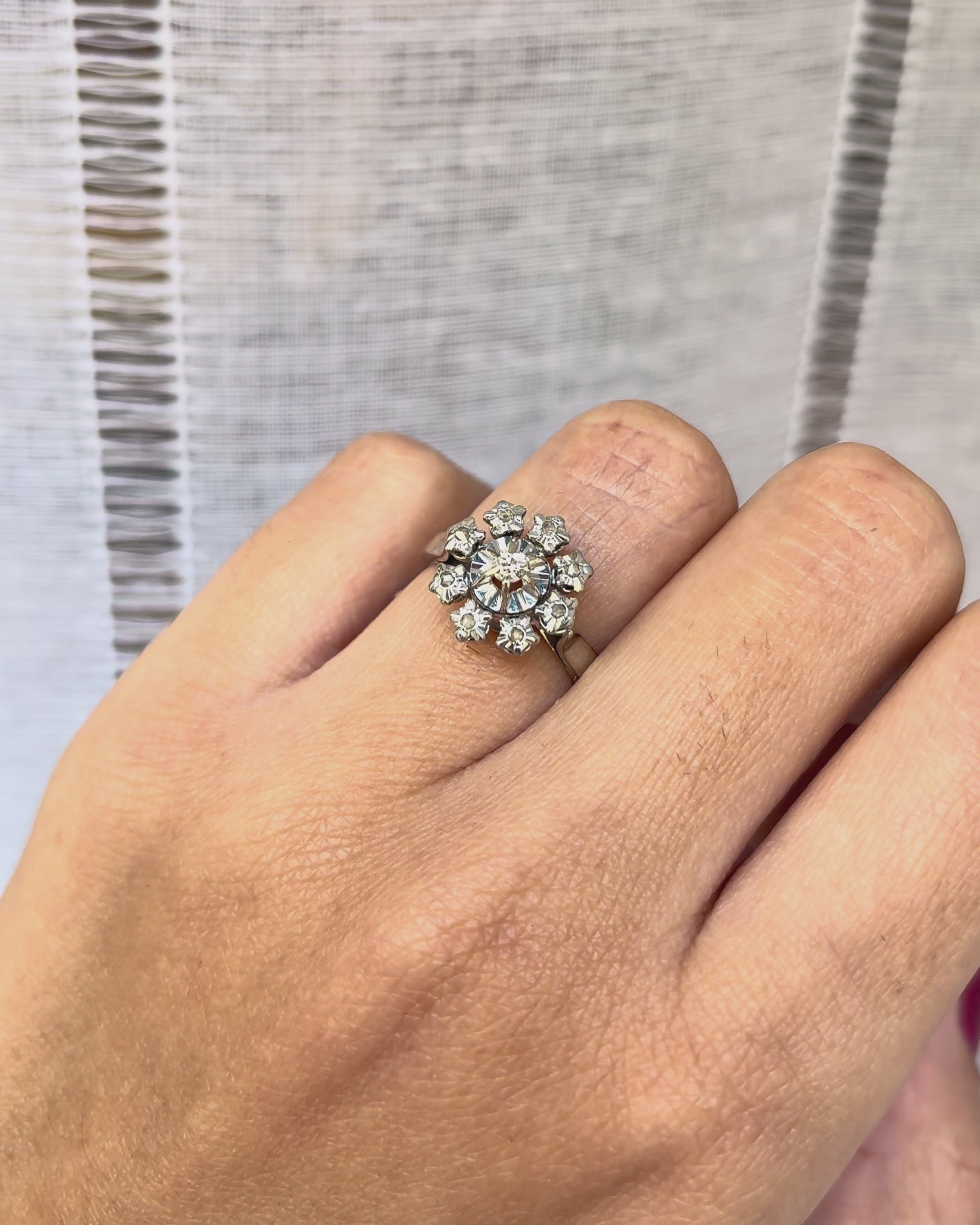 Bague Marguerite 9 Diamants "Amanda"