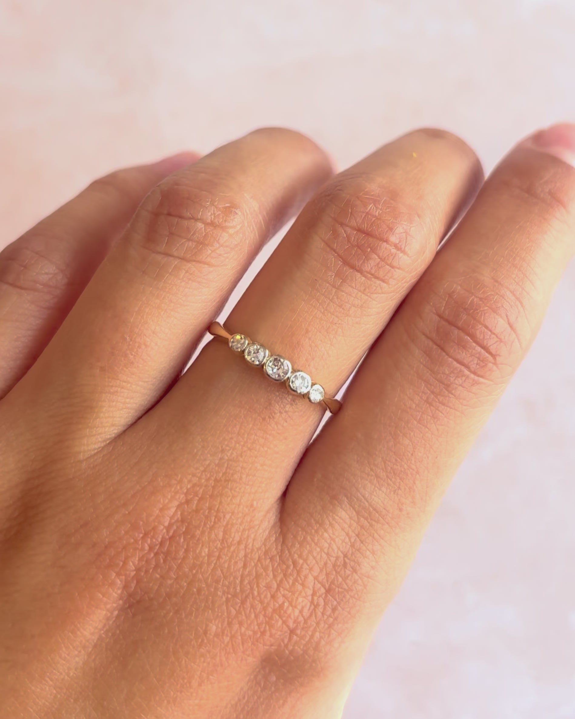 Bague Rivière Diamants 0.17 carat "Savannah"
