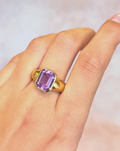 Amethyst Band Ring 5.15 carats 6.78g “Maylis”