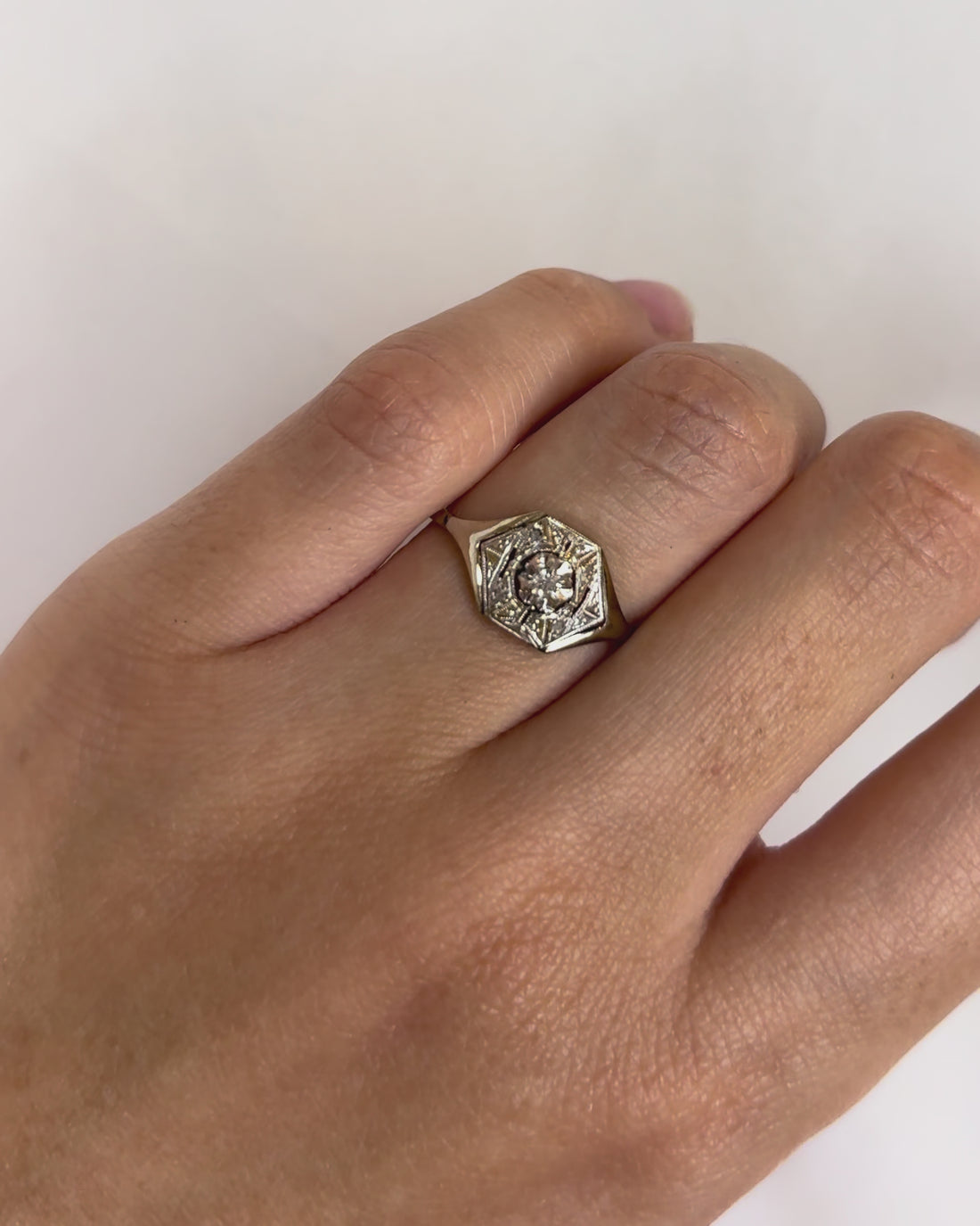 Bague Art Déco Diamants &quot;Ambrine&quot;