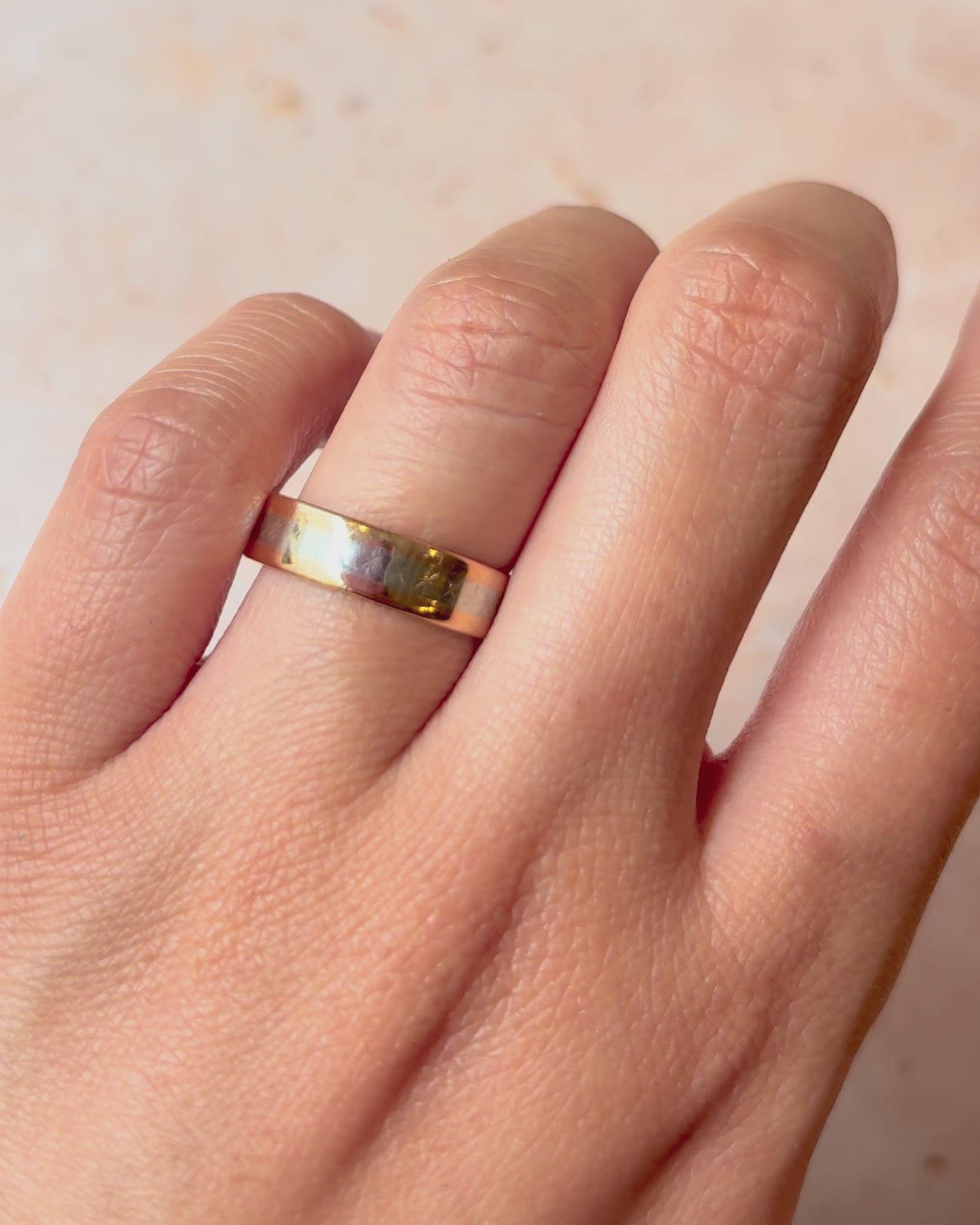 Alliance Or Jaune &amp; Gris 18 carats 5mm "William"