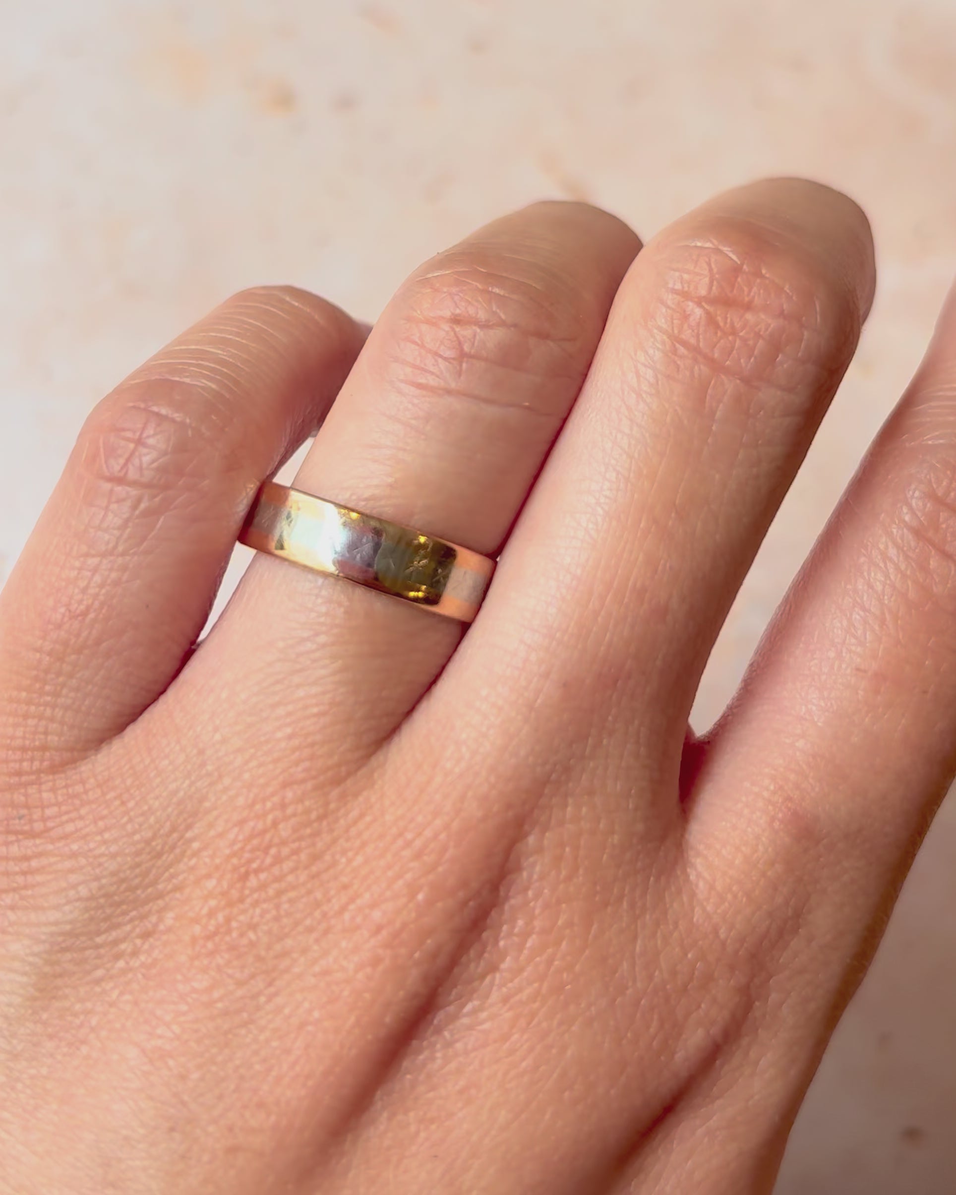 Alliance Or Jaune &amp; Gris 18 carats 5mm "William"
