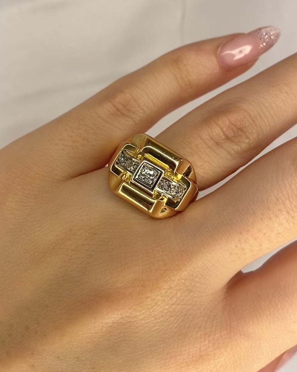 Tank Diamond Ring "Sofia"