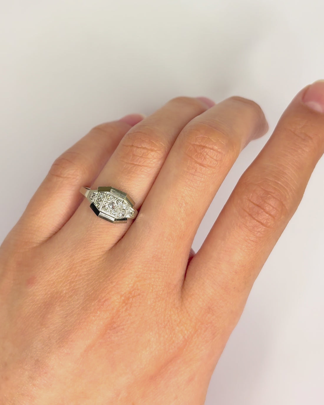 Bague Art Déco Diamants "Claire"