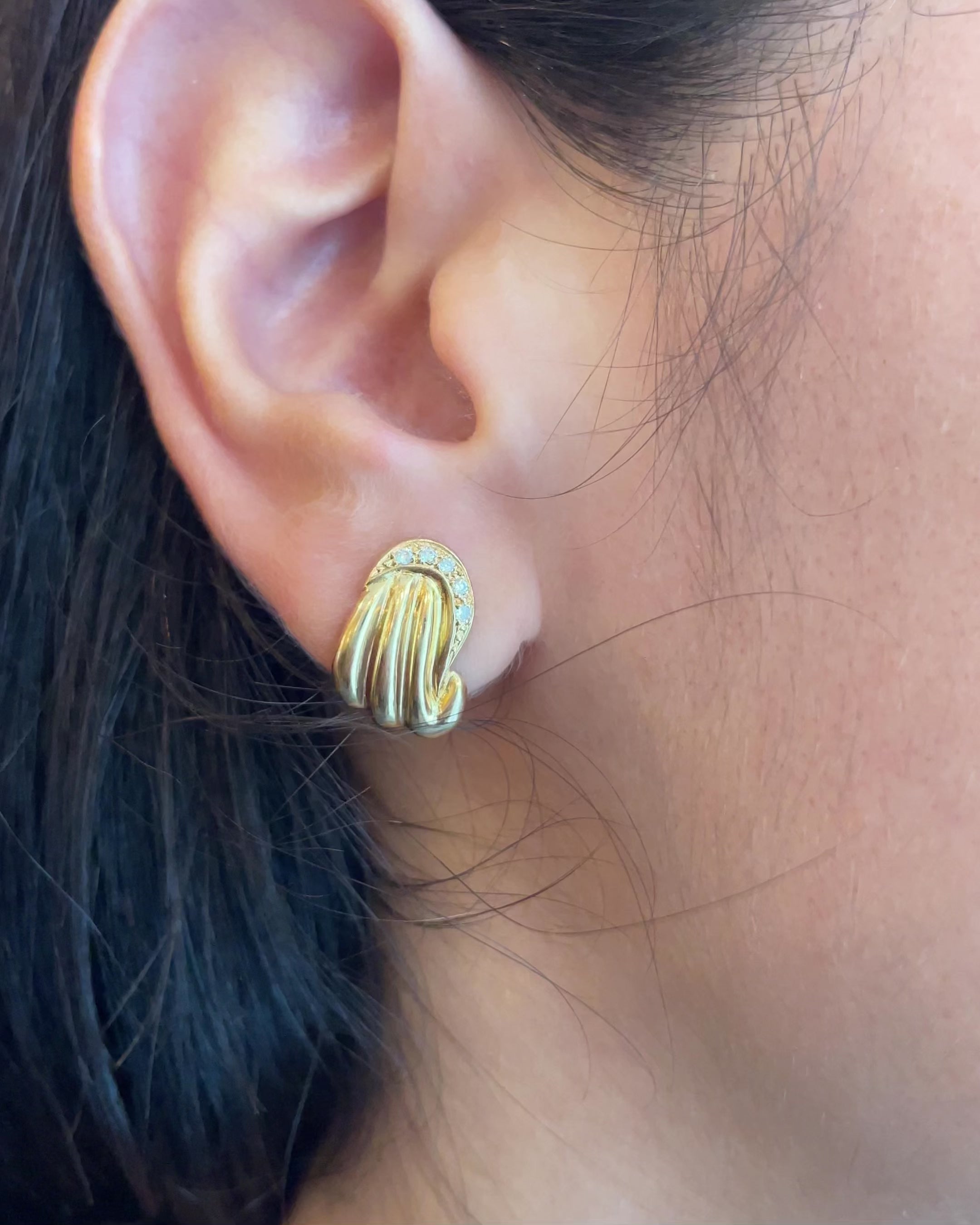Pendientes vintage de diamantes "Cynthia"