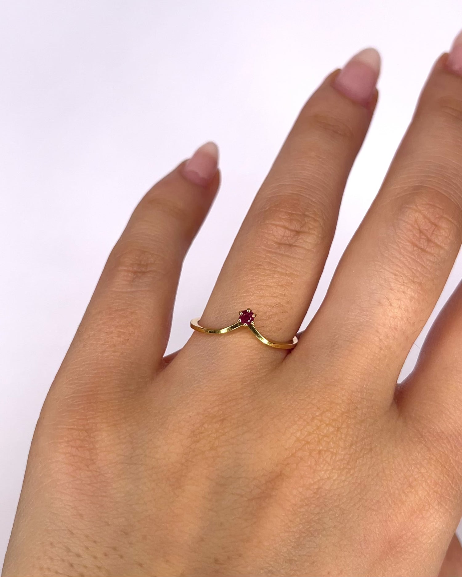 Bague Diadème Rubis "Bella"