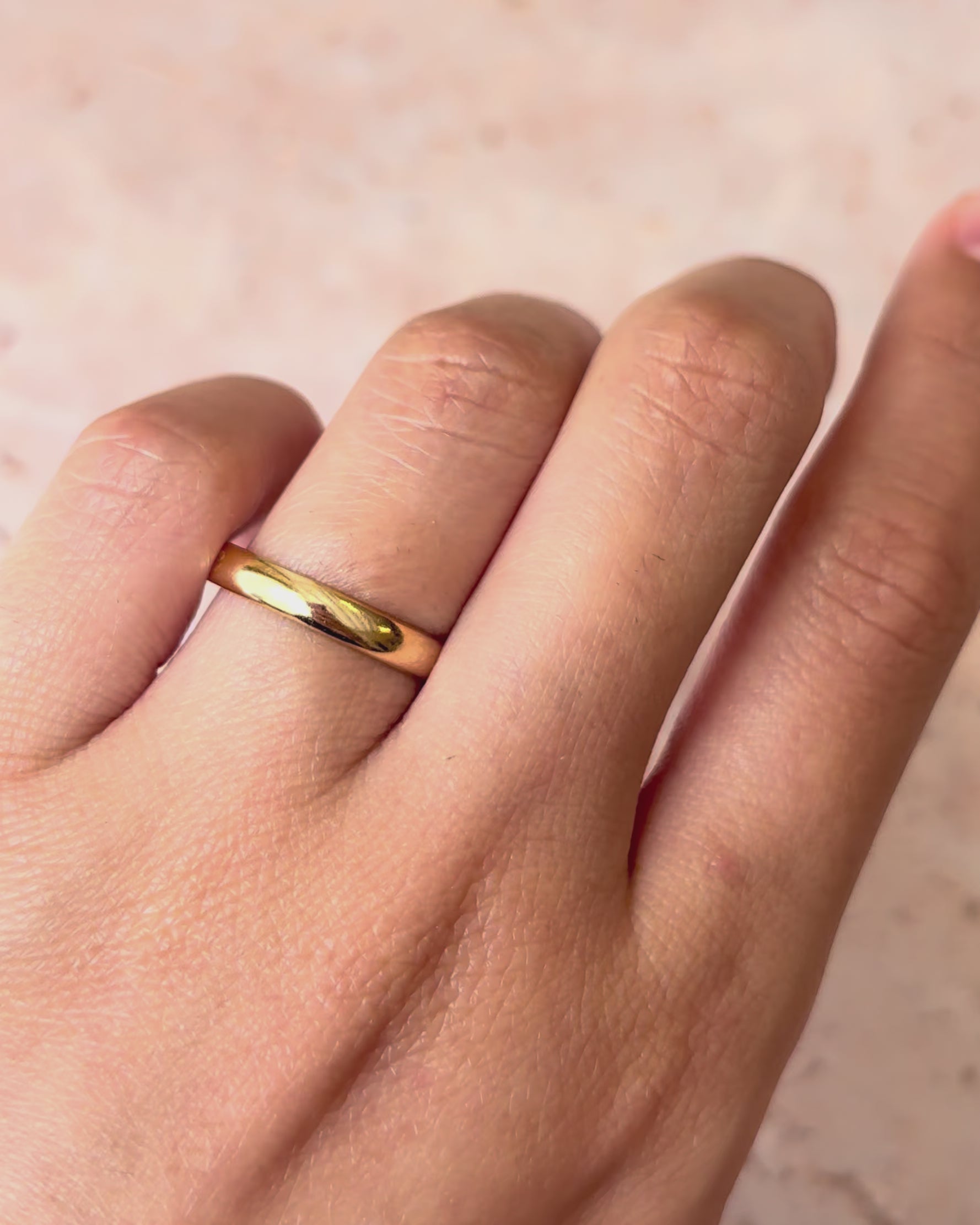 Anillo de alianza de oro amarillo 18 quilates 3,1 mm "Charlise"