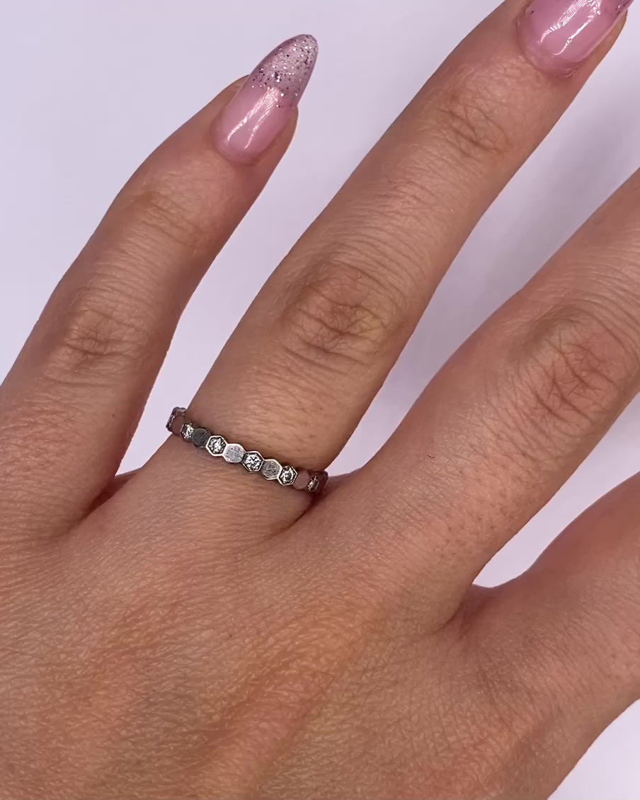 Diamond Wedding Band Signed Chaumet "Bee my love"