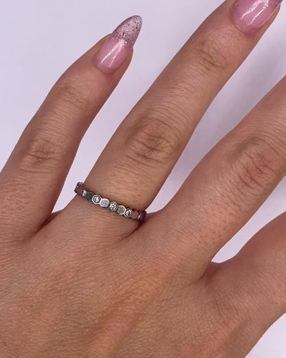 Diamond Wedding Band Signed Chaumet "Bee my love"