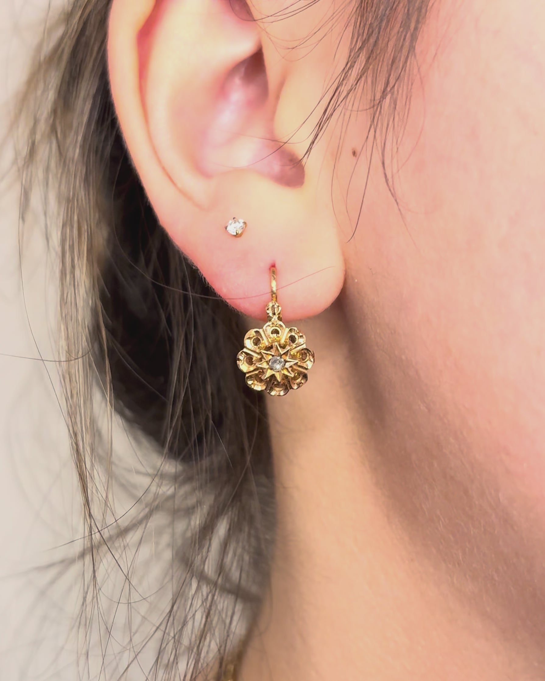 Pendientes Dormilones de Diamantes "Sophie"