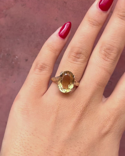 Anillo de cóctel de citrino de 5.25 quilates «Melanie»