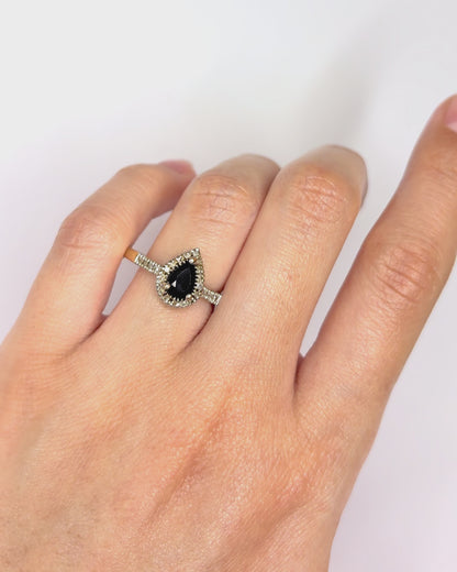 Anillo Margarita Zafiro 0,90 quilates y Diamantes "Rita"