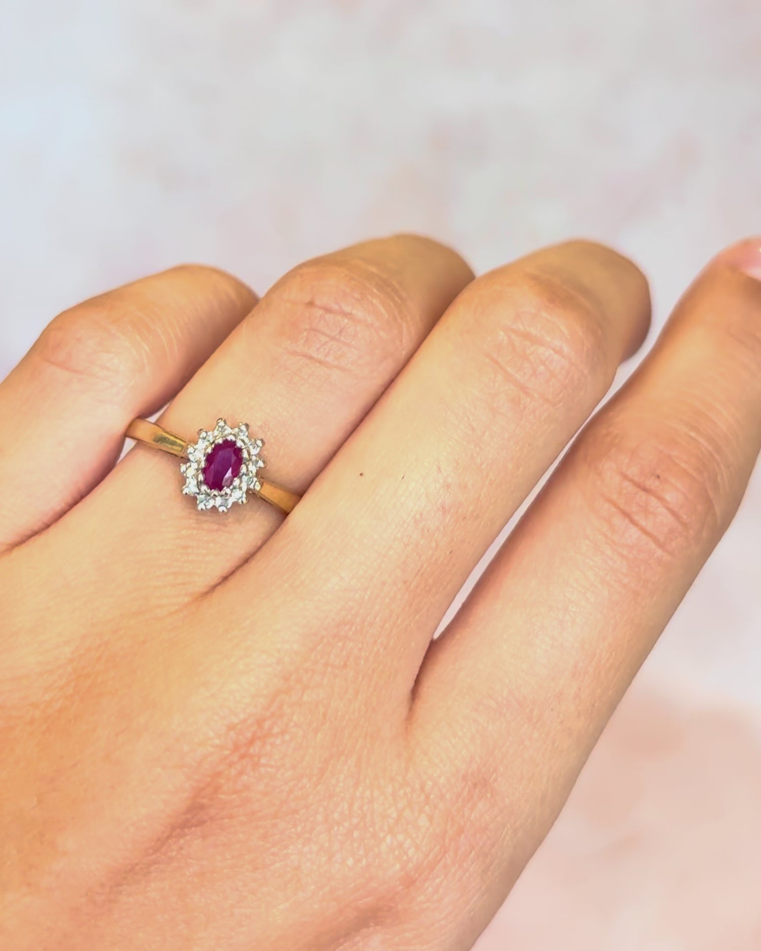 Bague Marguerite Rubis &amp; Diamants "Liane"