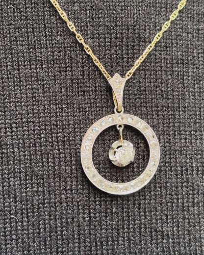 Pendentif Art Déco Diamants 0.55 carat &quot;Olivia&quot;