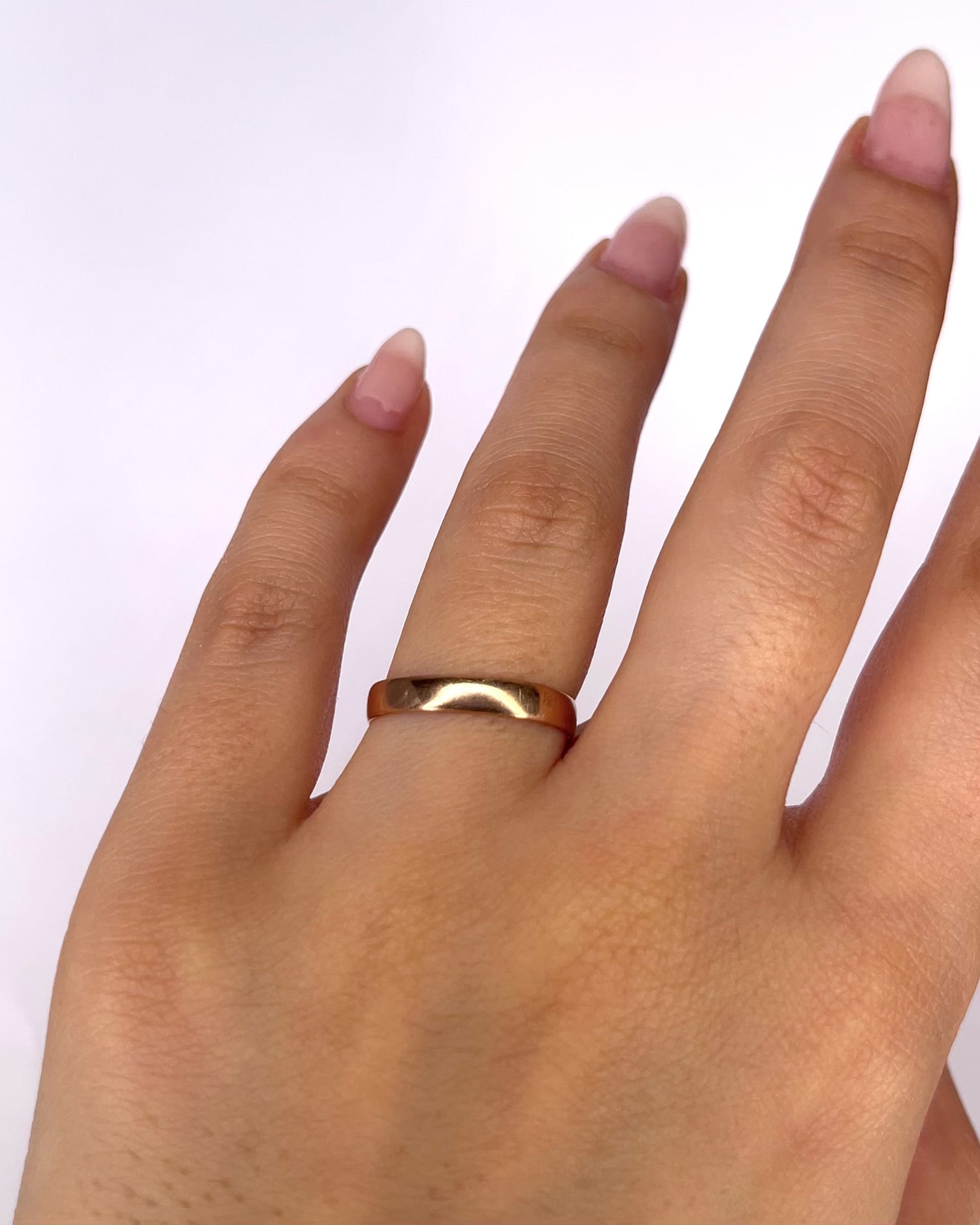 Bague Alliance Or Jaune Cuivré 18 carats 3mm "Tony"