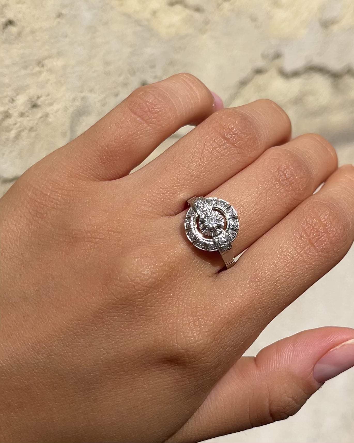 Bague Art-Déco Diamants  "Nyah"