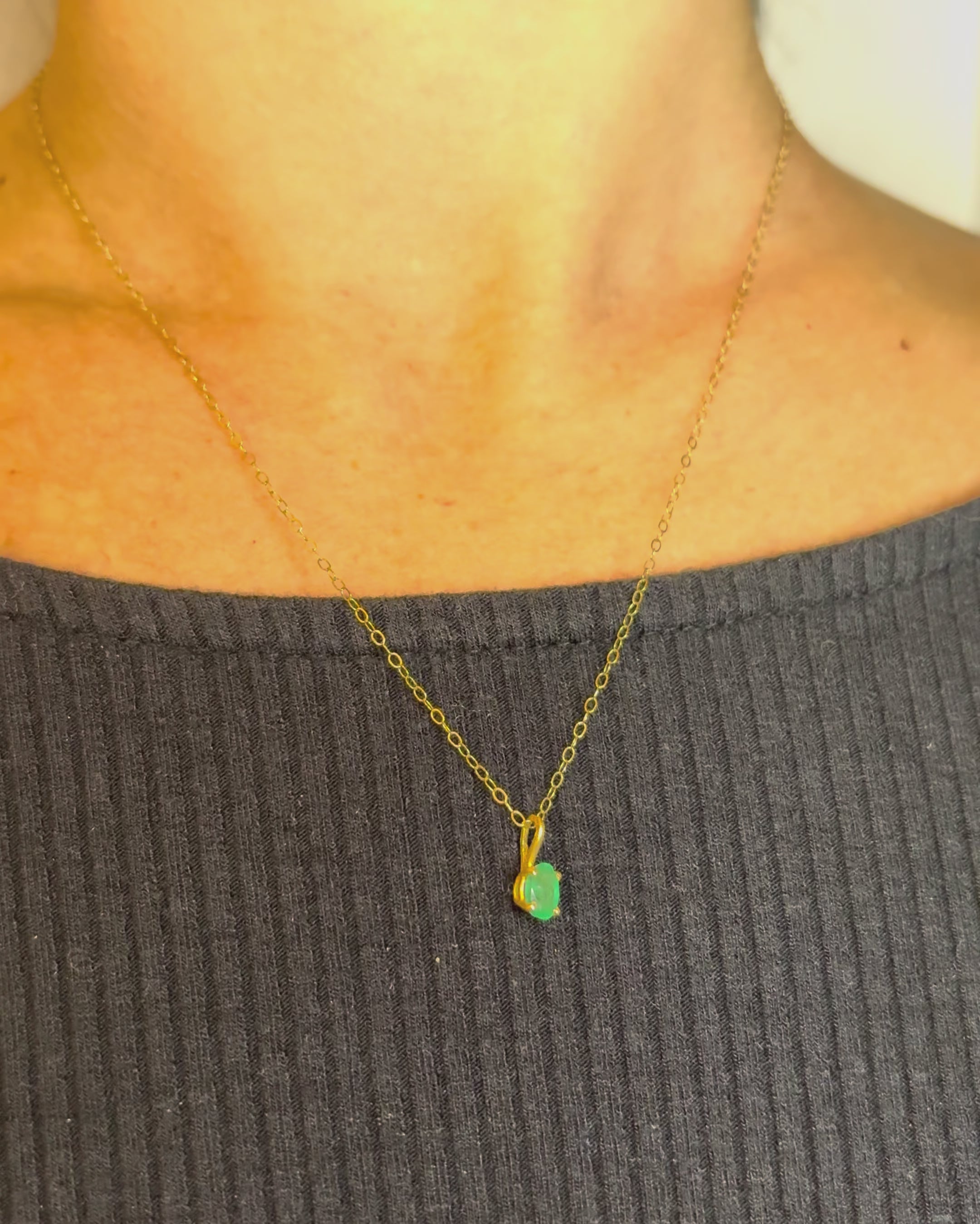 Pendentif Émeraude  0.45 carat  &quot;Solange&quot;