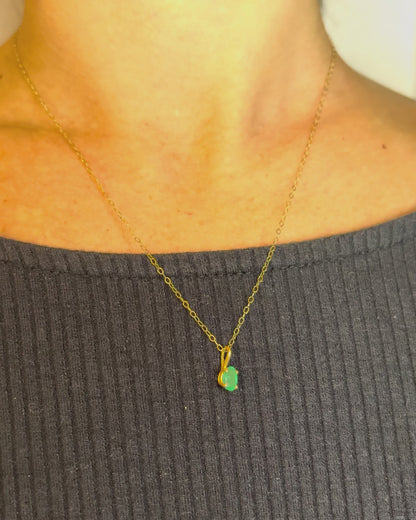Pendentif Émeraude  0.45 carat  &quot;Solange&quot;
