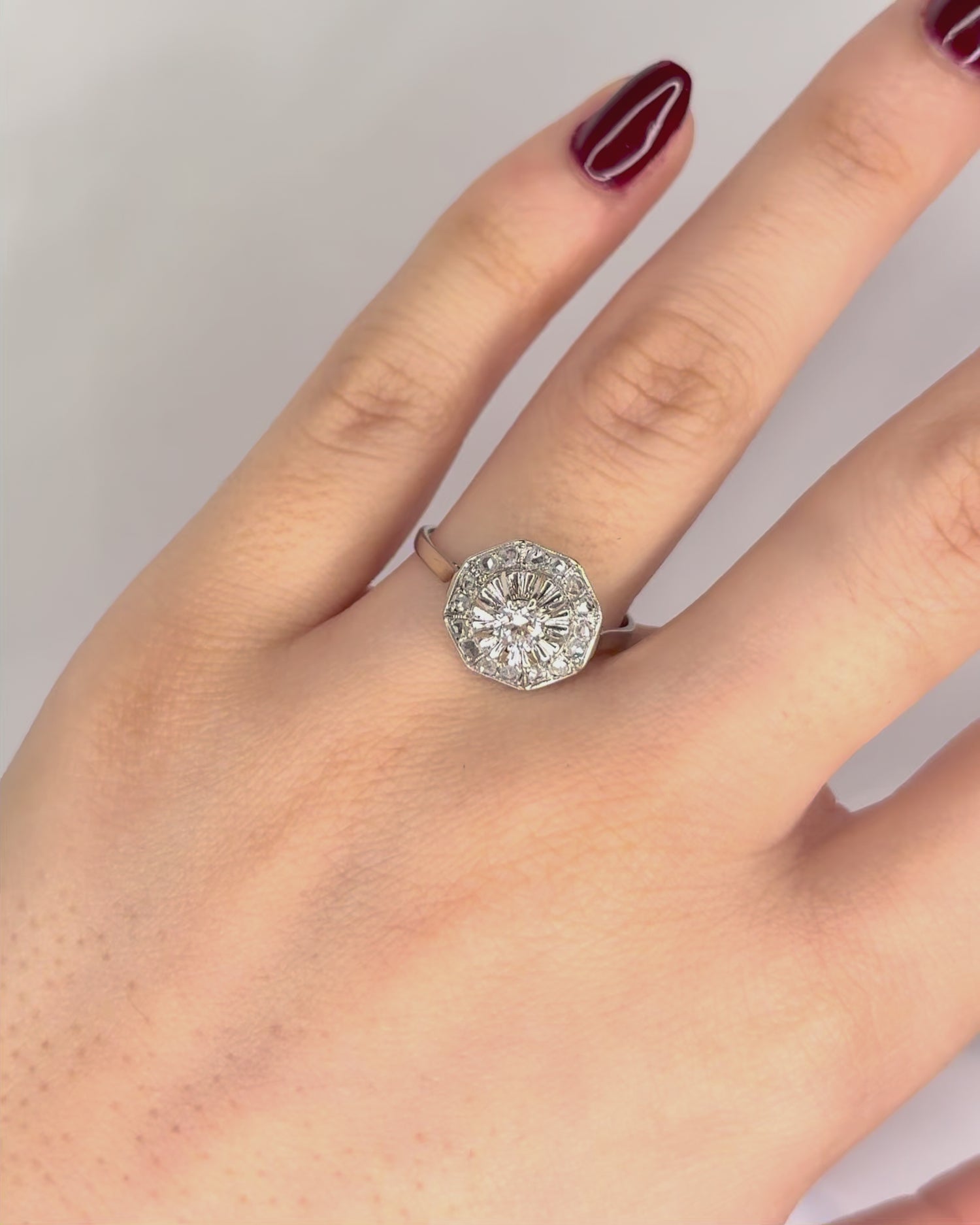 Bague Art-Déco Diamants 0.35 carat "Virginie"