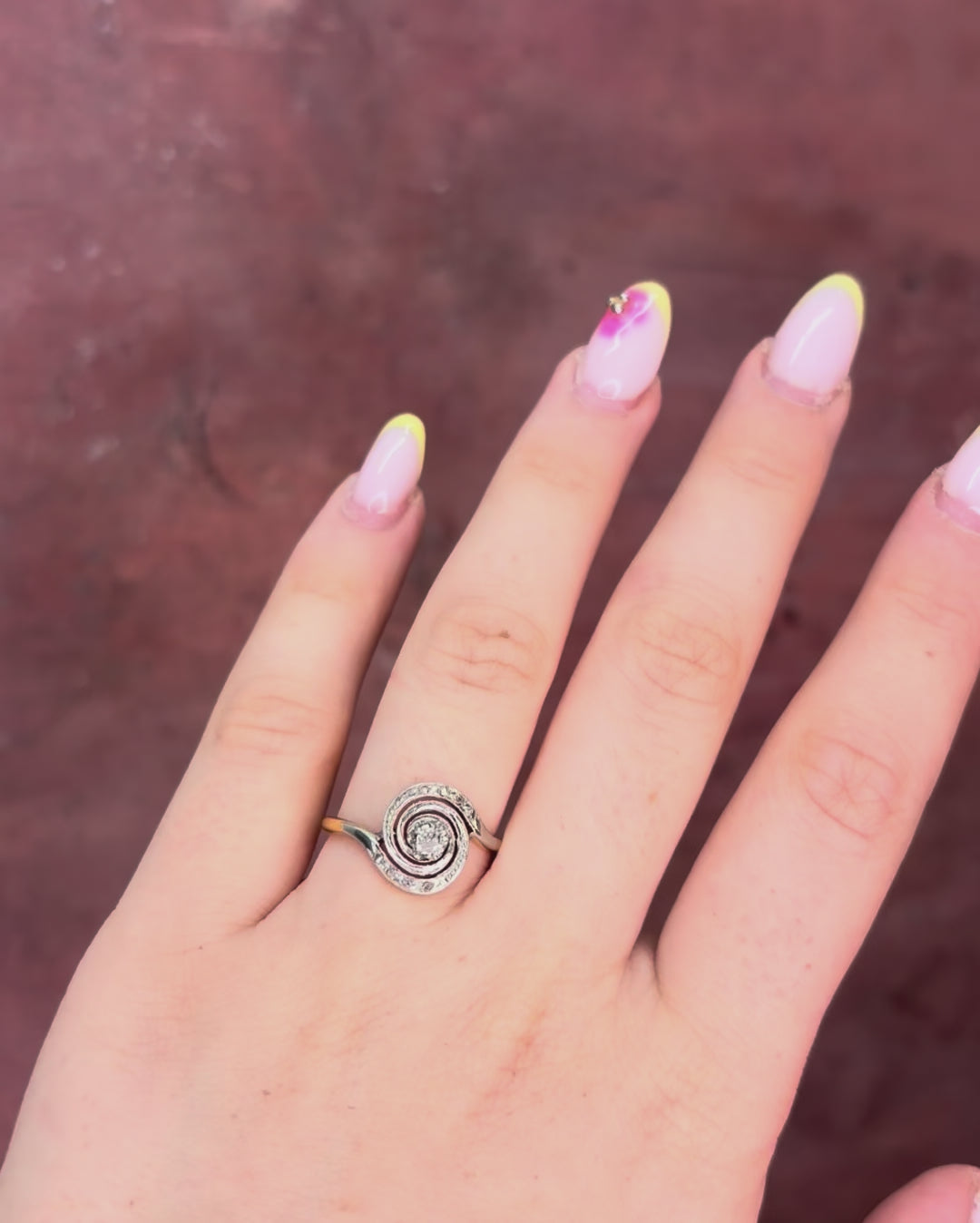 Bague Tourbillon Art Déco Diamants "Clémence"